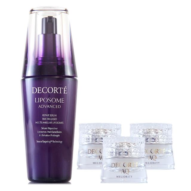 【COSME DECORTE 黛珂】超微導全能修護精粹75ml-小紫瓶加大版-贈AQ完美精質極燦晶粹霜2g*3(專櫃公司貨)