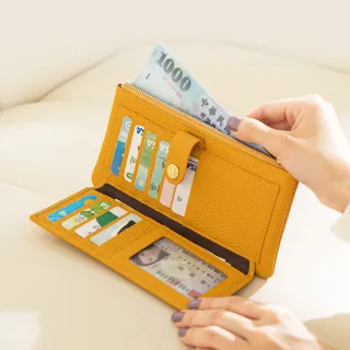 【CHENSON】交換禮物  超薄第五代 11卡長夾 內部附獨立零錢袋 皮夾(W25473)