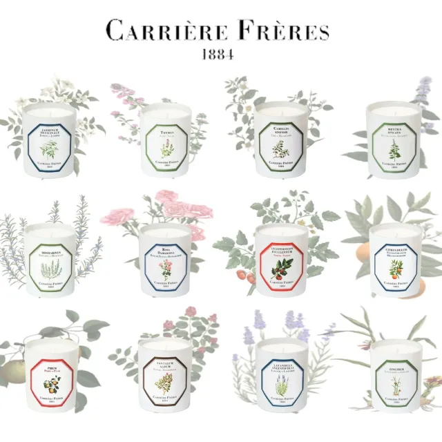 【Carriere Freres】法國植物學家 天然手工香氛蠟燭185g(多款任選)