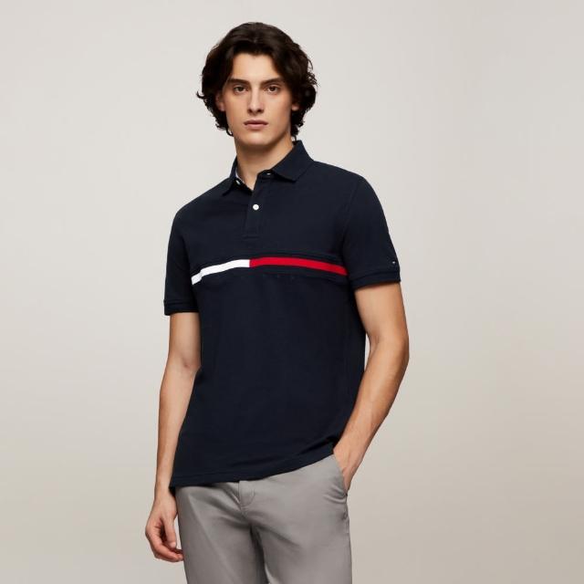 【TOMMY HILFIGER】官方旗艦館 Calvert 短袖 Polo 衫_藍色
