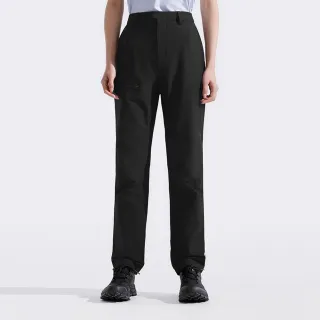 【The North Face 官方旗艦】北面女款黑色DWR防潑水戶外徒步長褲｜8DFKJK3