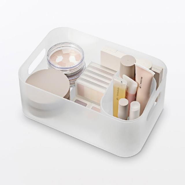 【MUJI 無印良品】含有再生聚丙烯化妝盒1/2 約150x220x86mm