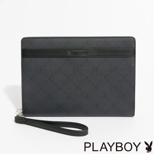 【PLAYBOY】手拿包附手挽帶 Mbition系列(深藍色)