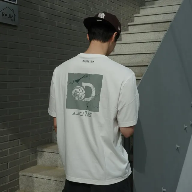 【Discovery Expedition】Freshvent 水洗方框LOGO機能短袖T恤 上衣(DXRS8R053-WHS)