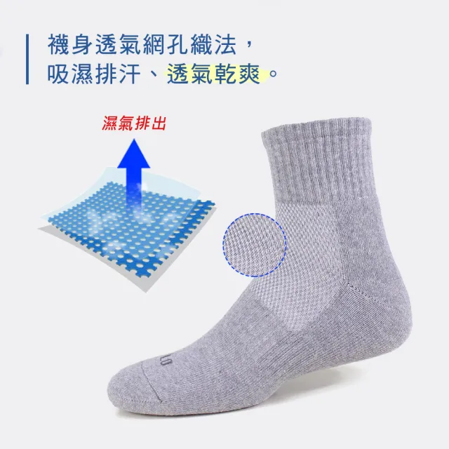 【PULO】9雙組 純棉氣墊休閒短襪(女襪/女襪子/毛巾底運動短襪/籃球襪/氣墊襪/素色襪/棉襪/防磨抗磨耐磨)