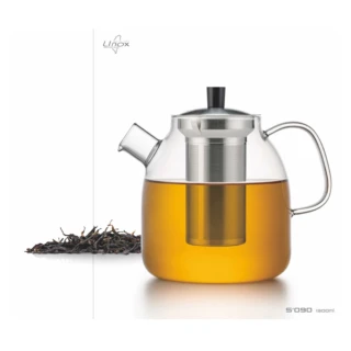 【LINOX】花茶壺1300ML -2入組(養生壺泡茶壺 高硼硅玻璃壺 茶壺 玻璃水壺 把手水壺  耐熱壺 可直火加熱)