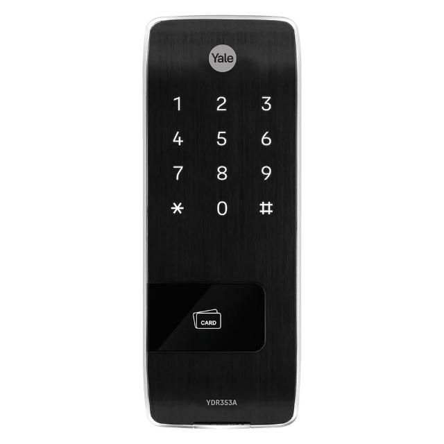 【Yale 耶魯】YDR353A卡片密碼電子輔助鎖-黑色(含基本安裝)