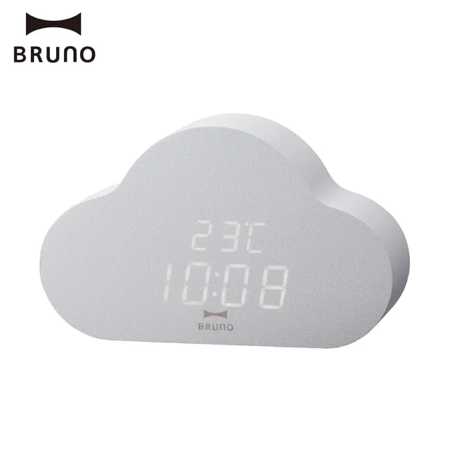 【BRUNO】BRUNO文青雲朵鐘(LED 顯示時間、日期、溫度)