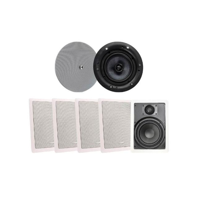 【BOK】WA105 WiFi串流主動式喇叭（6聲道）+ IW-106 6.5吋嵌入式喇叭(5支)