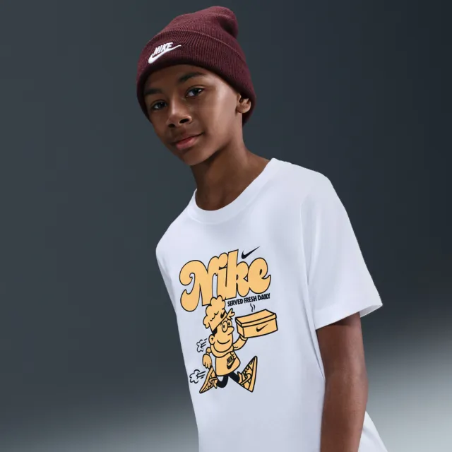 【NIKE 耐吉】短袖上衣 童裝 大童 男女童 K NSW TEE OC FUN 白 IH6276-100