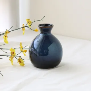 【Just Home】藏藍陶瓷清酒壺350ml(可微波 清酒壺 酒壺)