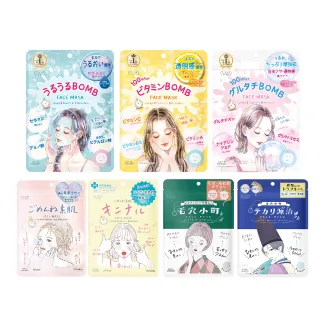【KOSE COSMEPORT】光映透 8分鐘插畫面膜-7枚入 任選4包(速攻集中安心/禦痘面膜/維C亮白)