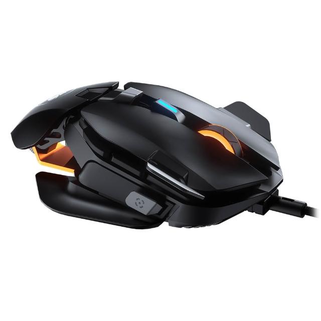 【COUGAR 美洲獅】DUALBLADER 旗艦級模組化電競滑鼠(有線滑鼠/黑色/客制化調整)