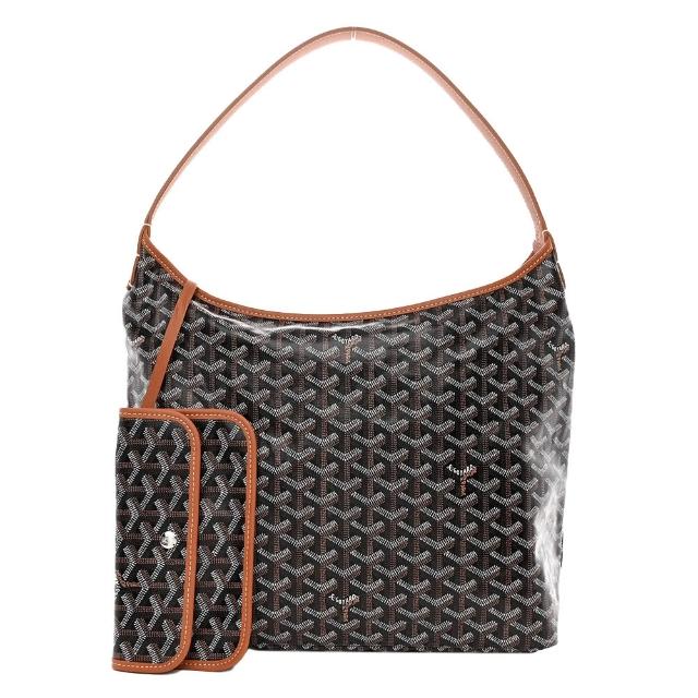 【GOYARD 高雅德】Boheme Hobo PM經典LOGO圖紋子母單肩包【entrupy安心購】(棕x黑)