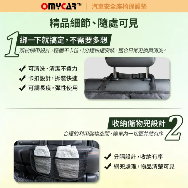 【OMyCar】汽車安全座椅保護墊-快(汽車座椅防護墊 寵物墊 防滑 防髒 防磨 質感好)