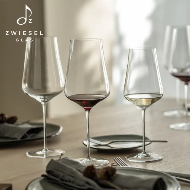 【ZWIESEL GLAS】Duo系列 高階手工酒杯 單入禮盒任選(紅酒杯/白酒杯/玻璃杯/水晶杯)雙11限定