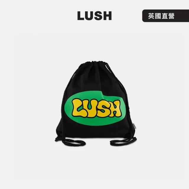 【LUSH 嵐舒】雙11 復古 LOGO 束口背包(環保袋/束口袋/肩揹/後背包/環保束口袋)