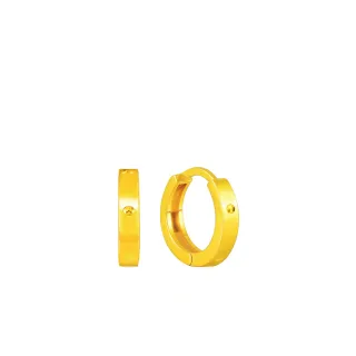 【Just Gold 鎮金店】扣住心 黃金耳環