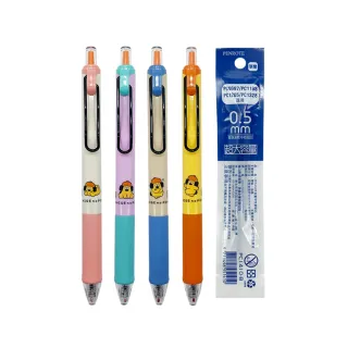 【PENROTE 筆樂】胡子碰碰拼色中性筆組 1+1(獨家授權、原子筆、辦公用品、書寫用具、文具用品、筆)