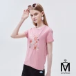 【MYVEGA 麥雪爾】MA涼感冰瓷棉彈性夏日印花上衣-多款任選(日系/女上衣/涼感/短袖/冰瓷棉)
