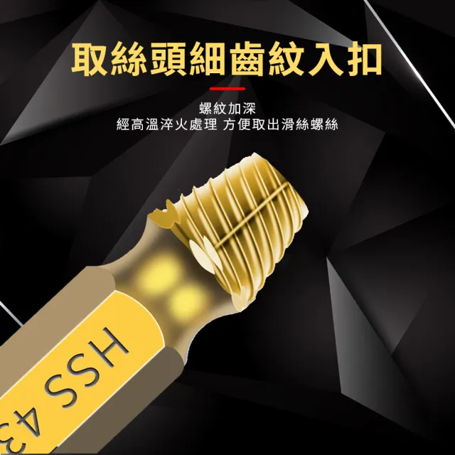 【SMILE】螺絲滑牙 滑牙取出器 螺母取出器 斷頭螺絲取出器 退牙螺絲 SO10-F(1套四件組 螺絲崩牙)