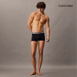 【CALVIN KLEIN】官方旗艦館 CK 同色標誌超細纖維低腰平口內褲_黑色