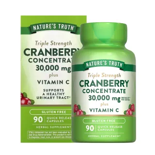 【Nature’s Truth 綠萃淨】50倍濃縮蔓越莓+C膠囊(90粒/瓶)