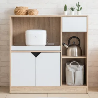 【TZUMii】完美雙門一抽餐廚櫃(廚櫃 電器櫃 廚房收納櫃 廚房櫃 碗盤櫃)