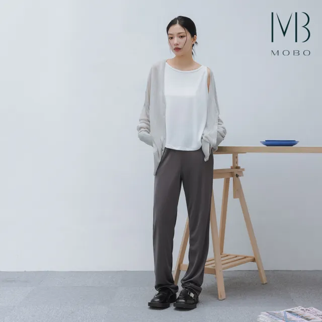 【MO-BO】MIT-Q彈環保紗-涼感抗菌防曬俐落繭型褲