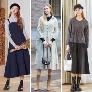 【IENA】藝素材剪接連身洋裝(#4234002#4234003#4254001)