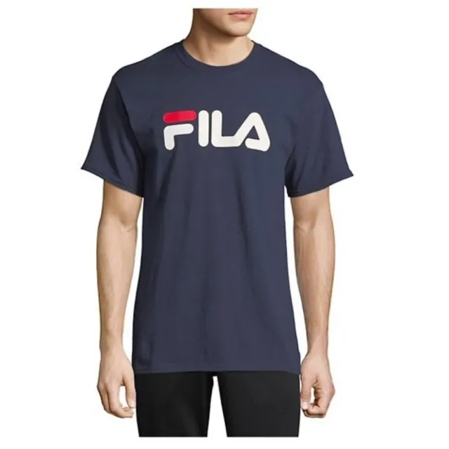 【FILA】經典印刷基本款 圓領純棉 短袖T恤 短T 上衣(美國進口平行輸入)