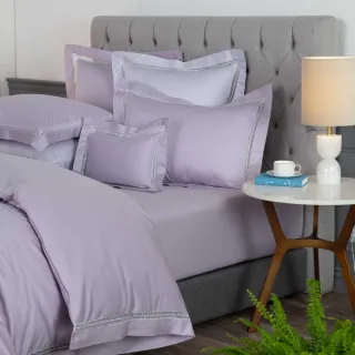 【WEDGWOOD】500織長纖棉 素面鬆緊床包一件｜幾何系列 任選(百貨款｜加大180x186cm)