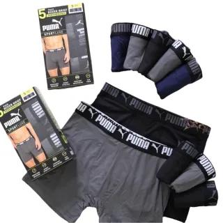 【PUMA】5件組 男生 內褲 彈性透氣 運動排汗材質 男款 四角內褲