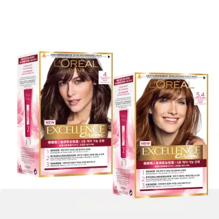 【LOREAL Paris 巴黎萊雅】買一送一 優媚霜三重護髮染髮霜/雙管染髮霜 2入組(染髮/持久遮白)