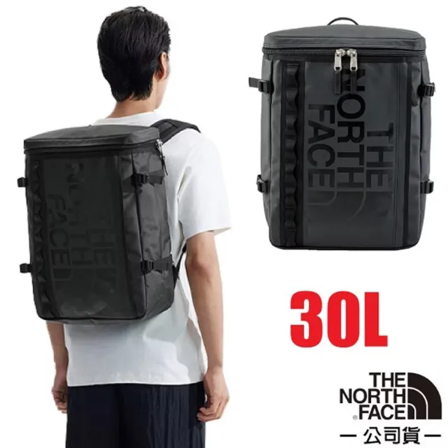【The North Face】BASE CAMP FUSE BOX 多功能通勤休閒日用後背包30L.電腦背包(3KVR-4HF 摩登黑 V)