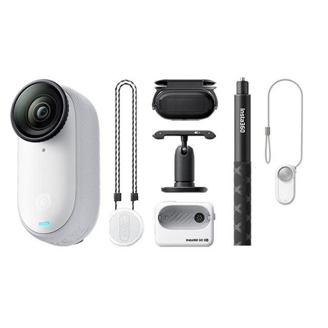 【Insta360】GO 3S 拇指防抖相機 128G 靈動白 防丟繩套餐(東城代理商公司貨)
