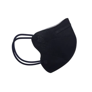 【健康天使】MIT醫用3D立體成人寬耳繩鬆緊帶口罩 黑色(30入/袋)