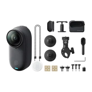 【Insta360】GO 3S 拇指防抖相機 128G 星耀黑 摩托車套餐(東城代理商公司貨)