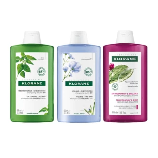 即期品【KLORANE 蔻蘿蘭官方直營】任選2入植萃洗髮精 400ml(控油/澎鬆/保濕)