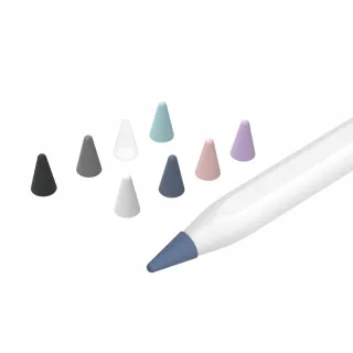 【eiP】Apple Pencil 筆尖套八入組超值盒裝(適用iPad Apple Pencil 1/2代 金屬筆尖保護套)