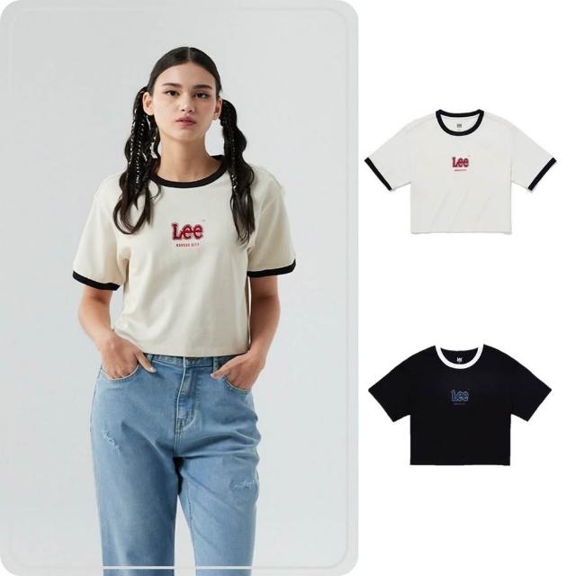 【Lee】女裝 短袖T恤 / 撞色飾條小LOGO / 季節性版型 共2色(LB502065K11 / LB502065K15)