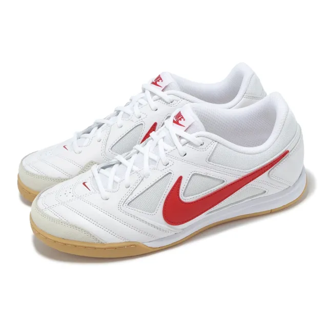 【NIKE 耐吉】休閒鞋 GATO 男鞋 女鞋 白 紅 膠底 復古 足球風(HQ6019-102)