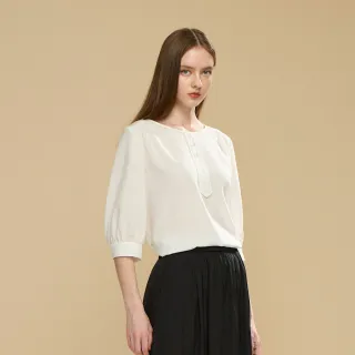 【Master Max】天絲棉簡約素面七分袖上衣(8517006)