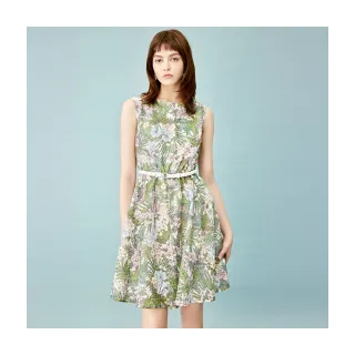 【Le Polka】無袖印花洋裝-女