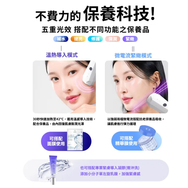 【MIRAE 未來美】升級版光波機(溫熱+微電流+3色美容光)