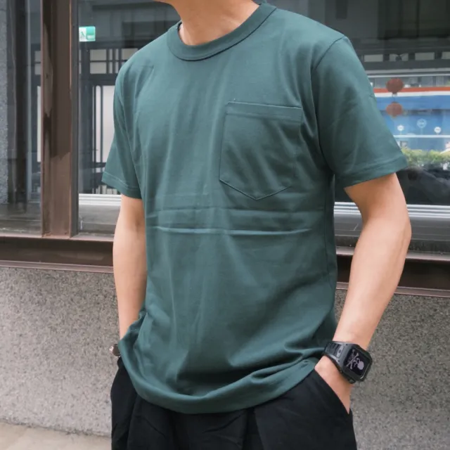 【AMERO】男女裝 短袖口袋T恤(男女裝 圓領短袖T恤 素面 口袋 情侶裝)