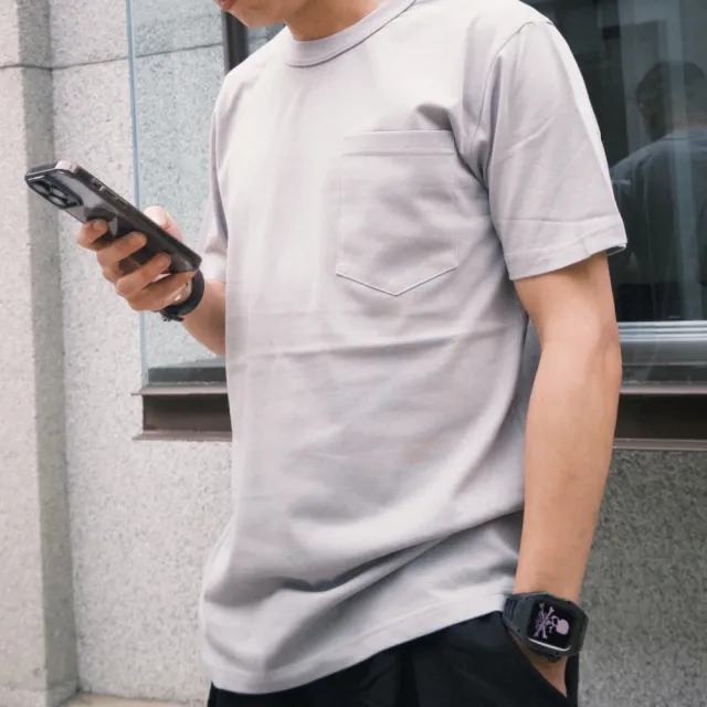 【AMERO】男女裝 短袖口袋T恤(男女裝 圓領短袖T恤 素面 口袋 情侶裝)