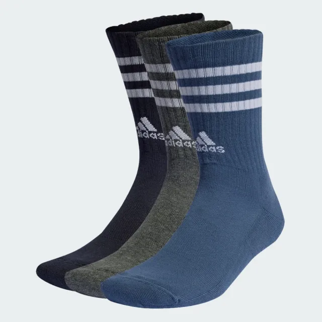 【adidas 愛迪達】中筒襪 3 雙入 男/女  兒童 IP2639