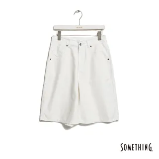 【SOMETHING】女裝 萊賽爾五分短褲(白色)