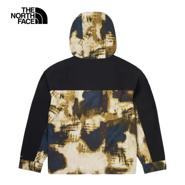 【The North Face 官方旗艦】北面男款綠色DryVent防水透氣連帽衝鋒衣｜83UQ5WO(外套)